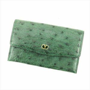 Authentic Valentino Garavani Card Case Green Woman unisex